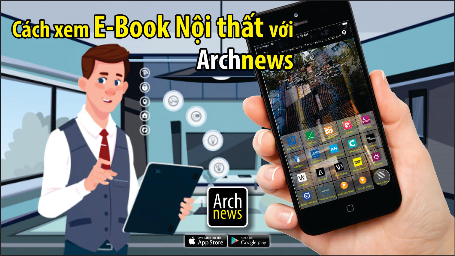 Cách xem và tải Sách E-Book Nội thất miễn phí với Archnews